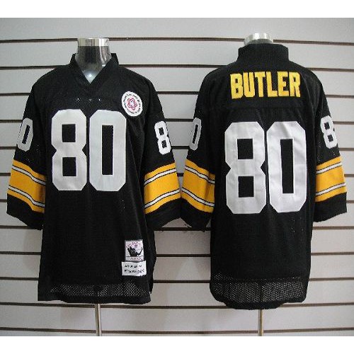 Mitchell And Ness Pittsburgh Steelers #80 Jack Butler Black Stitched Jersey Men's cheap jerseys for sale - CheapJerseys.Shop