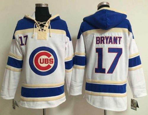 Cubs #17 Kris Bryant White Sawyer Hooded Sweatshirt Hoodie cheap jerseys for sale - CheapJerseys.Shop