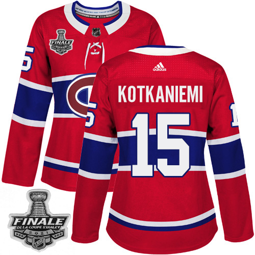 Montreal Canadiens #15 Jesperi Kotkaniemi Red Home Authentic Women's 2021 Stanley Cup Final Patch Jersey Womens cheap jerseys for sale - CheapJerseys.Shop