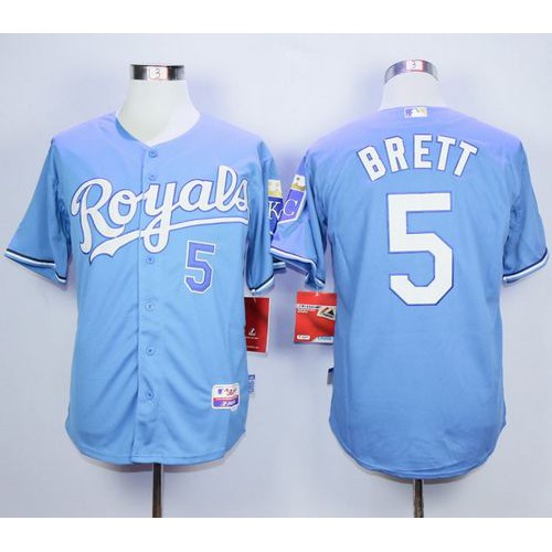Kansas City Royals #5 George Brett Light Blue Alternate Cool Base Stitched Jersey Men's cheap jerseys for sale - CheapJerseys.Shop