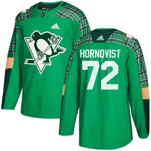 Pittsburgh Penguins #72 Patric Hornqvist Green St. Patrick's Day Authentic Practice Stitched Jersey Men's cheap jerseys for sale - CheapJerseys.Shop