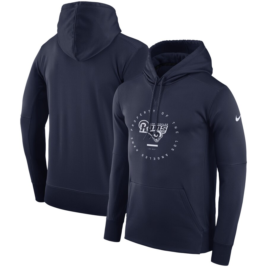 Los Angeles Rams Sideline Property Of Wordmark Logo Performance Pullover Hoodie Navy cheap jerseys for sale - CheapJerseys.Shop