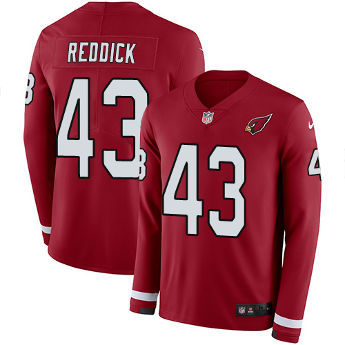 Arizona Cardinals #43 Haason Reddick Red Team Color Men's Stitched Limited Therma Long Sleeve Jersey Men's cheap jerseys for sale - CheapJerseys.Shop
