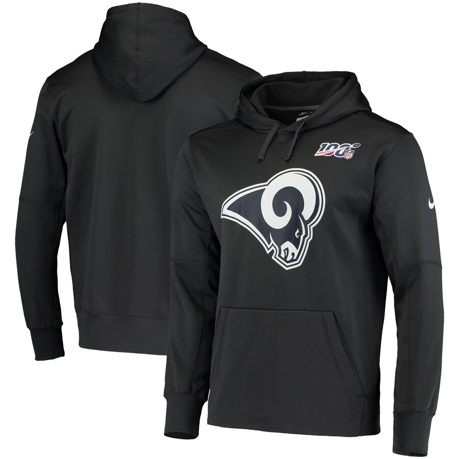 Los Angeles Rams 100th Season Primary Logo Circuit Performance Pullover Hoodie Charcoal cheap jerseys for sale - CheapJerseys.Shop