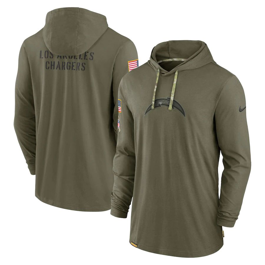 Los Angeles Chargers 2022 Salute To Service Tonal Pullover Hoodie - Olive cheap jerseys for sale - CheapJerseys.Shop
