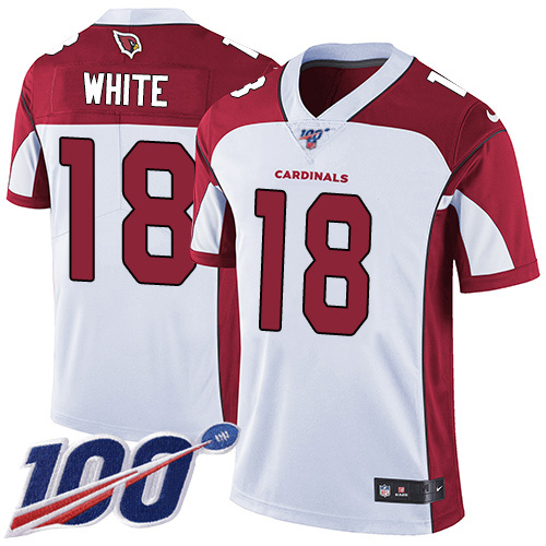 Arizona Cardinals #18 Kevin White White Men's Stitched 100th Season Vapor Limited Jersey Men's cheap jerseys for sale - CheapJerseys.Shop