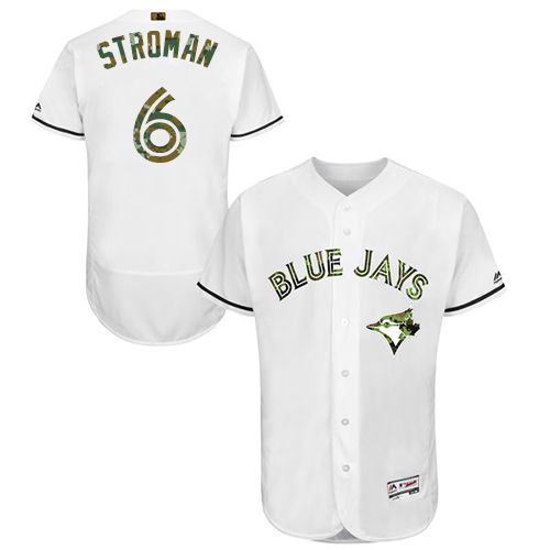Toronto Blue Jays #6 Marcus Stroman White Flexbase Authentic Collection Memorial Day Stitched Jersey Men's cheap jerseys for sale - CheapJerseys.Shop