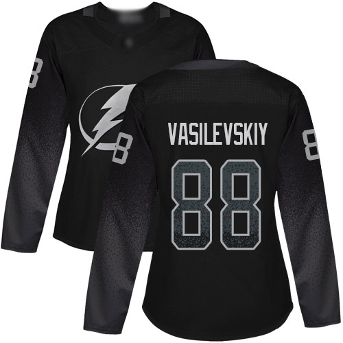 Tampa Bay Lightning #88 Andrei Vasilevskiy Black Alternate Authentic Women's Stitched Jersey Womens cheap jerseys for sale - CheapJerseys.Shop