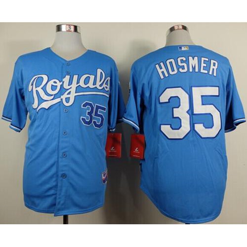 Kansas City Royals #35 Eric Hosmer Light Blue Alternate 1 Cool Base Stitched Jersey Men's cheap jerseys for sale - CheapJerseys.Shop