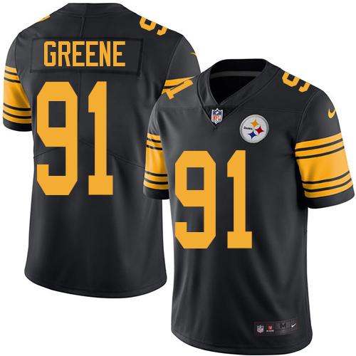 Pittsburgh Steelers #91 Kevin Greene Black Men's Stitched Limited Rush Jersey Men's cheap jerseys for sale - CheapJerseys.Shop