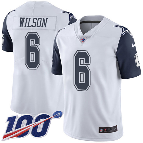 Cowboys #6 Donovan Wilson White Men's Stitched Limited Rush 100th Season Jersey cheap jerseys for sale - CheapJerseys.Shop