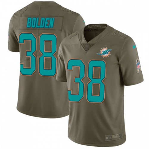 Miami Dolphins #38 Brandon Bolden Olive Men's Stitched Limited 2017 Salute To Service Jersey Men's cheap jerseys for sale - CheapJerseys.Shop