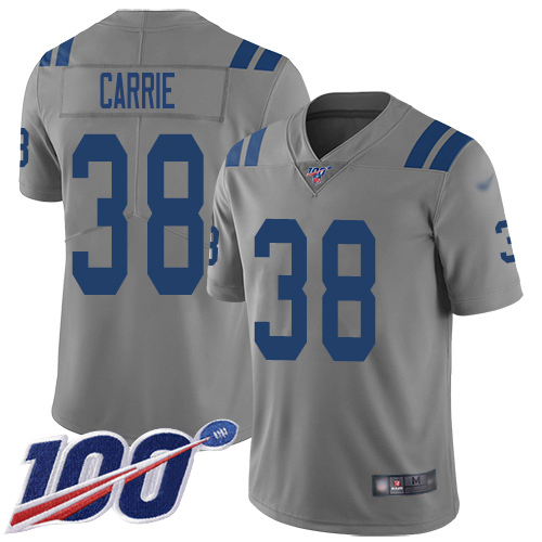 Indianapolis Colts #38 T.J. Carrie Gray Men's Stitched Limited Inverted Legend 100th Season Jersey Men's cheap jerseys for sale - CheapJerseys.Shop