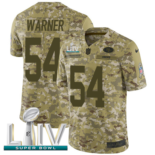 49ers #54 Fred Warner Camo Super Bowl LIV 2020 Men's Stitched Limited 2018 Salute To Service Jersey cheap jerseys for sale - CheapJerseys.Shop