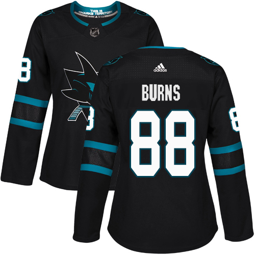 San Jose Sharks #88 Brent Burns Black Alternate Authentic Women's Stitched Jersey Womens cheap jerseys for sale - CheapJerseys.Shop