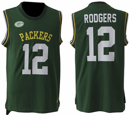 Packers #12 Aaron Rodgers Green Team Color Men's Stitched Limited Tank Top Jersey cheap jerseys for sale - CheapJerseys.Shop