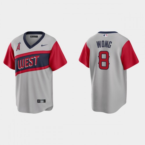 Los Angeles Los Angeles Angels #8 Kean Wong Men's Gray 2021 Little League Classic Game Jersey Men's cheap jerseys for sale - CheapJerseys.Shop