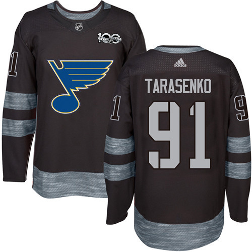 St. Louis Blues #91 Vladimir Tarasenko Black 1917-2017 100th Anniversary Stitched Jersey Men's cheap jerseys for sale - CheapJerseys.Shop