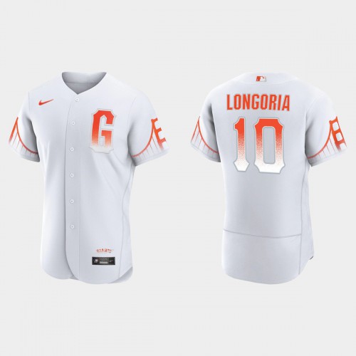San Francisco San Francisco Giants #10 Evan Longoria Men's 2021 City Connect Authentic White Jersey Men's cheap jerseys for sale - CheapJerseys.Shop