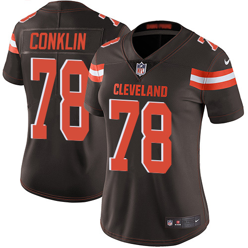 Cleveland Browns #78 Jack Conklin Brown Team Color Women's Stitched Vapor Untouchable Limited Jersey Womens cheap jerseys for sale - CheapJerseys.Shop