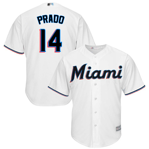 Miami Marlins #14 Martin Prado White Cool Base Stitched Youth Jersey Youth cheap jerseys for sale - CheapJerseys.Shop