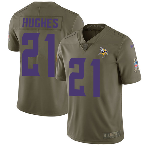 Minnesota Vikings #21 Mike Hughes Olive Youth Stitched Limited 2017 Salute to Service Jersey Youth cheap jerseys for sale - CheapJerseys.Shop