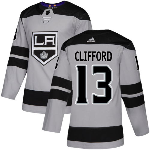 Los Angeles Kings #13 Kyle Clifford Gray Alternate Authentic Stitched Jersey Men's cheap jerseys for sale - CheapJerseys.Shop