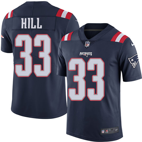 New England Patriots #33 Jeremy Hill Navy Blue Men's Stitched Limited Rush Jersey Men's cheap jerseys for sale - CheapJerseys.Shop