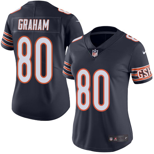 Chicago Bears #80 Jimmy Graham Navy Blue Team Color Women's Stitched Vapor Untouchable Limited Jersey Womens cheap jerseys for sale - CheapJerseys.Shop