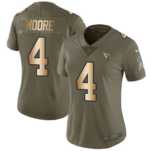 Cardinals #4 Rondale Moore Olive/Gold Women's Stitched Limited 2017 Salute To Service Jersey cheap jerseys for sale - CheapJerseys.Shop