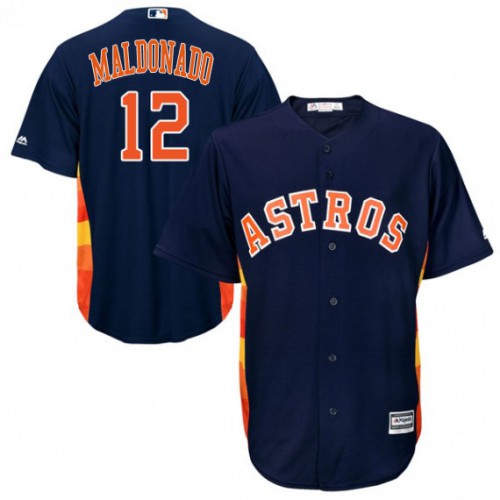 Houston Astros #12 Martin Maldonado Navy Blue New Cool Base Stitched Jersey Men's cheap jerseys for sale - CheapJerseys.Shop