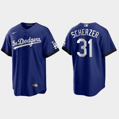 Los Angeles Los Angeles Dodgers #31 Max Scherzer Men's 2021 City Connect Game Jersey Royal Men's cheap jerseys for sale - CheapJerseys.Shop