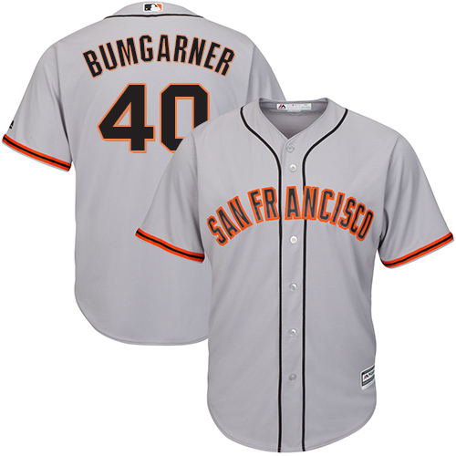 San Francisco Giants #40 Madison Bumgarner Grey Road Cool Base Stitched Youth Jersey Youth cheap jerseys for sale - CheapJerseys.Shop