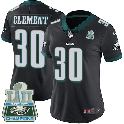 Philadelphia Eagles #30 Corey Clement Black Alternate Super Bowl LII Champions Women's Stitched Vapor Untouchable Limited Jersey Womens cheap jerseys for sale - CheapJerseys.Shop