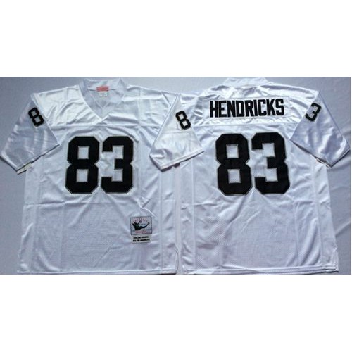 Mitchell And Ness Las Vegas Raiders #83 Ted Hendricks White Throwback Stitched Jersey Men's cheap jerseys for sale - CheapJerseys.Shop