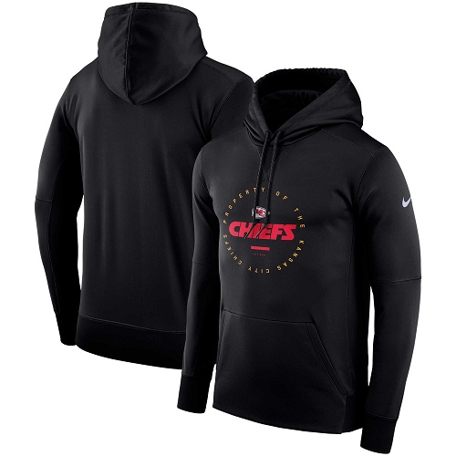 Men's Kansas City Chiefs Black Sideline Property Of Wordmark Logo Performance Pullover Hoodie cheap jerseys for sale - CheapJerseys.Shop