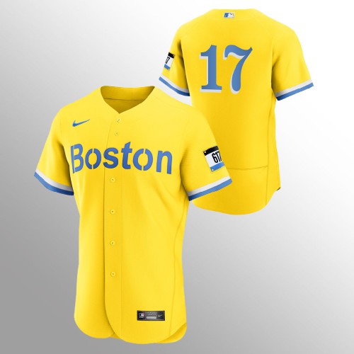 Boston Boston Red Sox #17 Nathan Eovaldi Men's 2021 City Connect Gold Authentic Jersey - No Name Men's cheap jerseys for sale - CheapJerseys.Shop