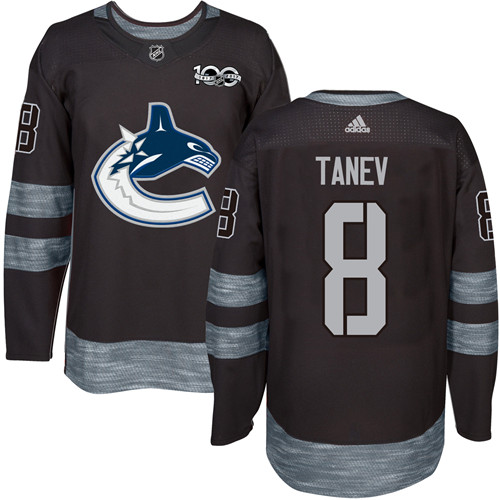 Vancouver Canucks #8 Christopher Tanev Black 1917-2017 100th Anniversary Stitched Jersey Men's cheap jerseys for sale - CheapJerseys.Shop