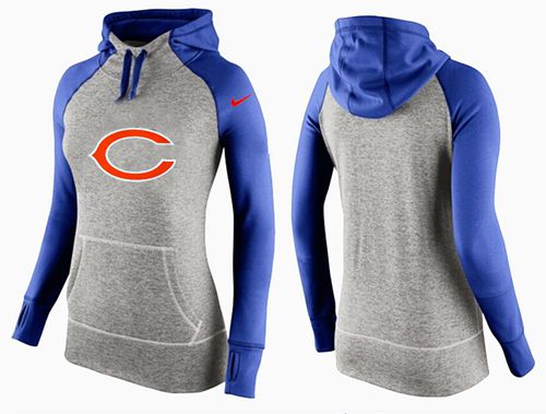 Women's Chicago Bears Performance Hoodie Grey & Blue cheap jerseys for sale - CheapJerseys.Shop