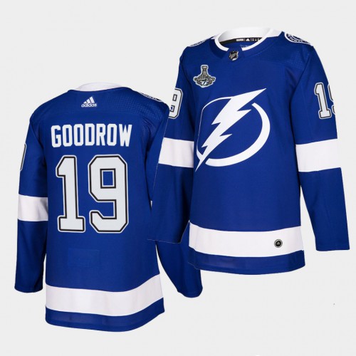Tampa Bay Lightning #19 Barclay Goodrow Blue Home Authentic 2021 Stanley Cup Champions Jersey Men's cheap jerseys for sale - CheapJerseys.Shop