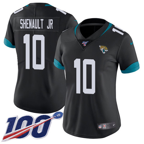 Jacksonville Jaguars #10 Laviska Shenault Jr. Black Team Color Women's Stitched 100th Season Vapor Untouchable Limited Jersey Womens cheap jerseys for sale - CheapJerseys.Shop