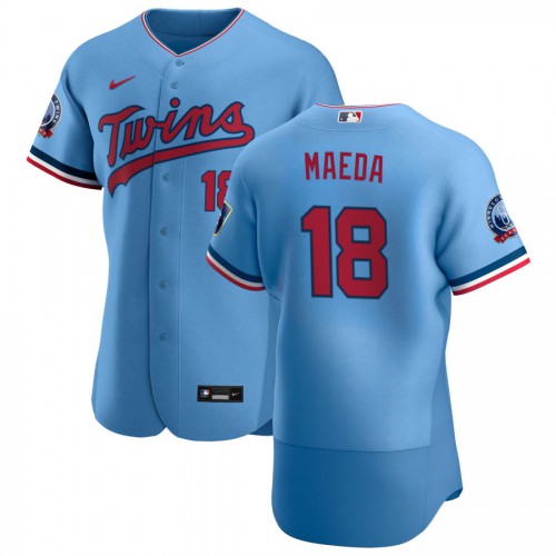 Minnesota Minnesota Twins #18 Kenta Maeda Men's Light Blue Alternate 2020 60th Season Authentic Team Jersey Men's cheap jerseys for sale - CheapJerseys.Shop