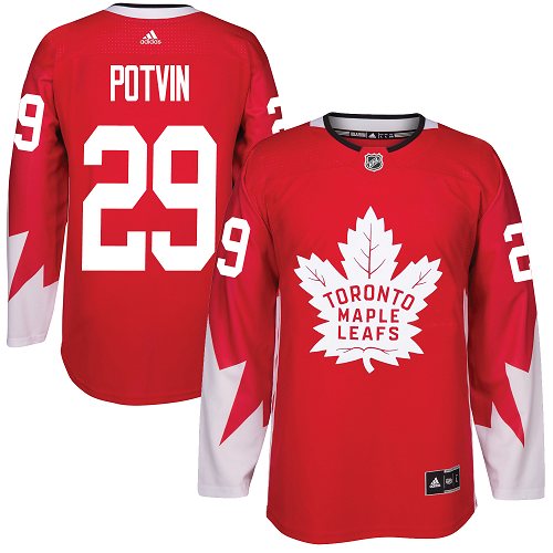 Maple Toronto Maple Leafs #29 Felix Potvin Red Team Canada Authentic Stitched Jersey Men's cheap jerseys for sale - CheapJerseys.Shop