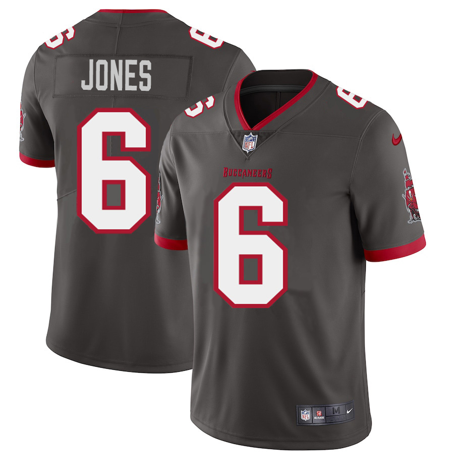 Tampa Bay Buccaneers #6 Julio Jones Men's Pewter Alternate Vapor Limited Jersey cheap jerseys for sale - CheapJerseys.Shop