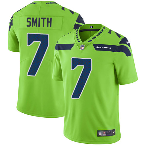 Seahawks #7 Geno Smith Green Youth Stitched Limited Rush Jersey cheap jerseys for sale - CheapJerseys.Shop