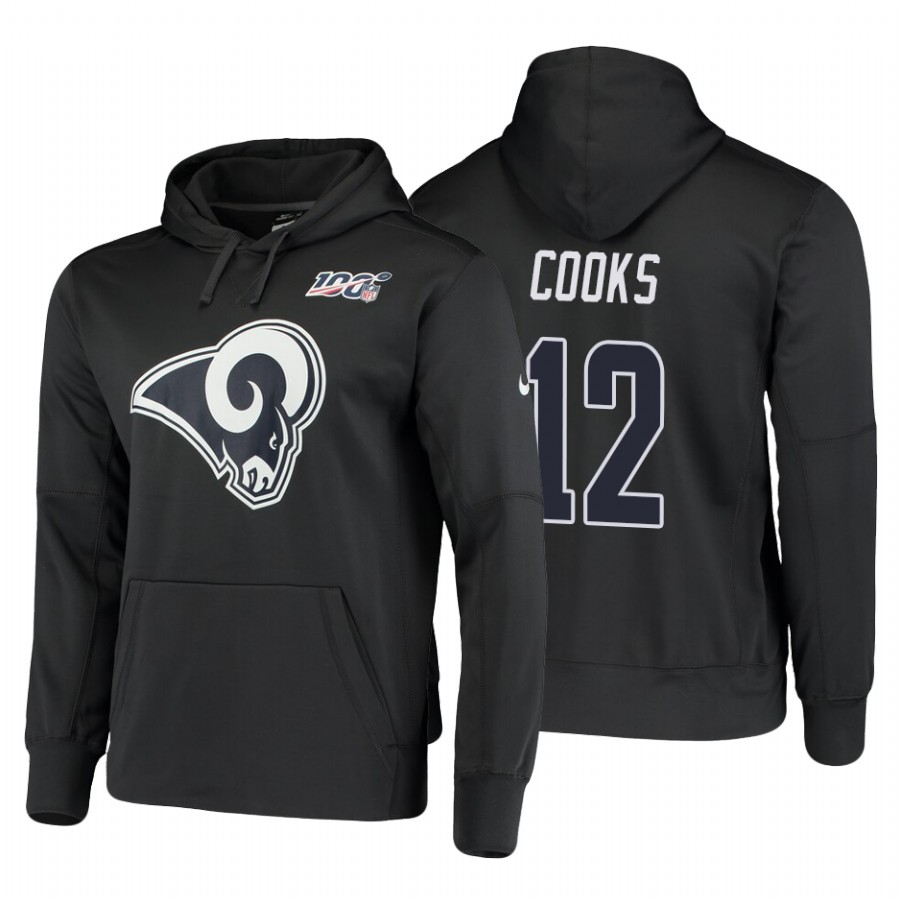 Los Angeles Rams #12 Brandin Cooks 100 Primary Logo Circuit Name & Number Pullover Hoodie Charcoal cheap jerseys for sale - CheapJerseys.Shop