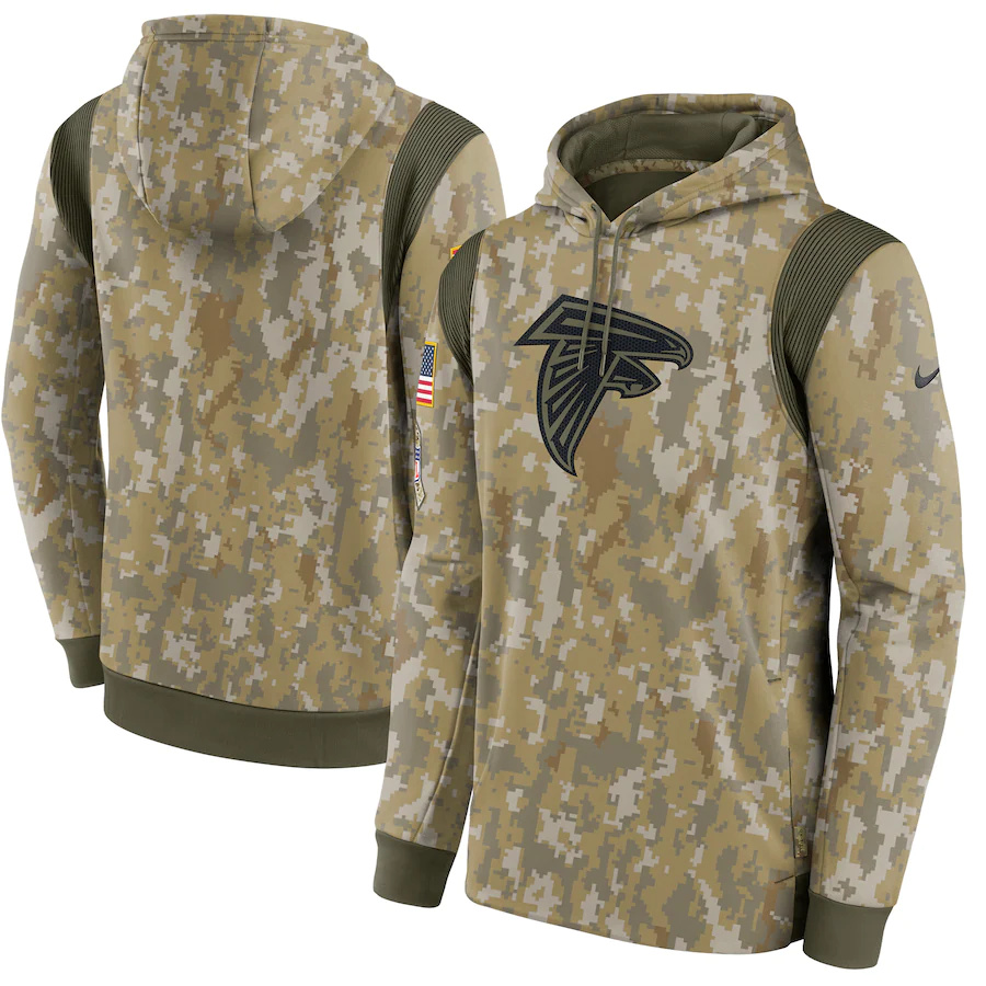 Atlanta Falcons Camo 2021 Salute To Service Therma Performance Pullover Hoodie cheap jerseys for sale - CheapJerseys.Shop