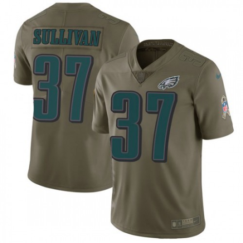 Philadelphia Eagles #37 Tre Sullivan Olive Men's Stitched Limited 2017 Salute To Service Jersey Men's cheap jerseys for sale - CheapJerseys.Shop