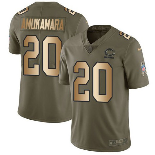 Chicago Bears #20 Prince Amukamara Olive/Gold Youth Stitched Limited 2017 Salute To Service Jersey Youth cheap jerseys for sale - CheapJerseys.Shop
