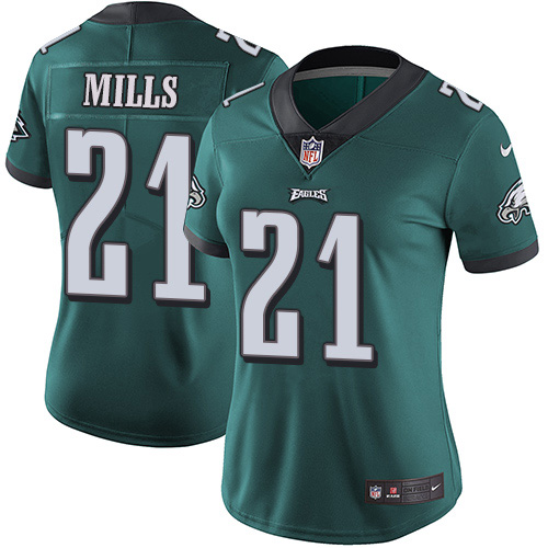 Philadelphia Eagles #21 Jalen Mills Green Team Color Women's Stitched Vapor Untouchable Limited Jersey Womens cheap jerseys for sale - CheapJerseys.Shop
